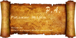Patzauer Abiáta névjegykártya